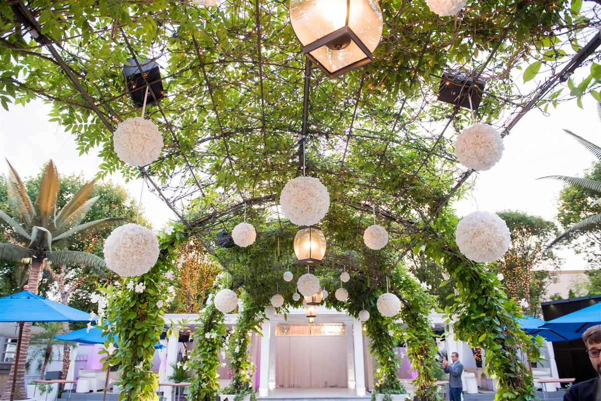 The garden pergola, dressed