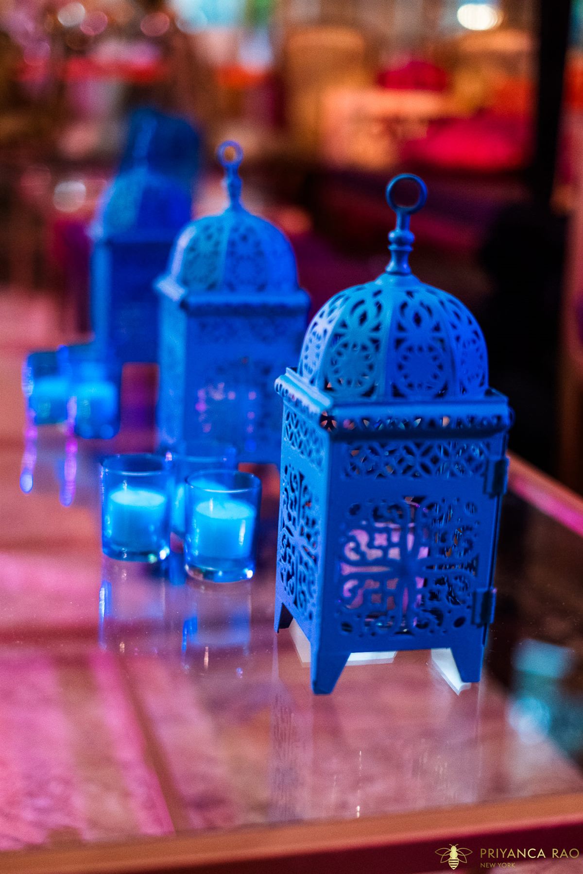 A lantern in blue