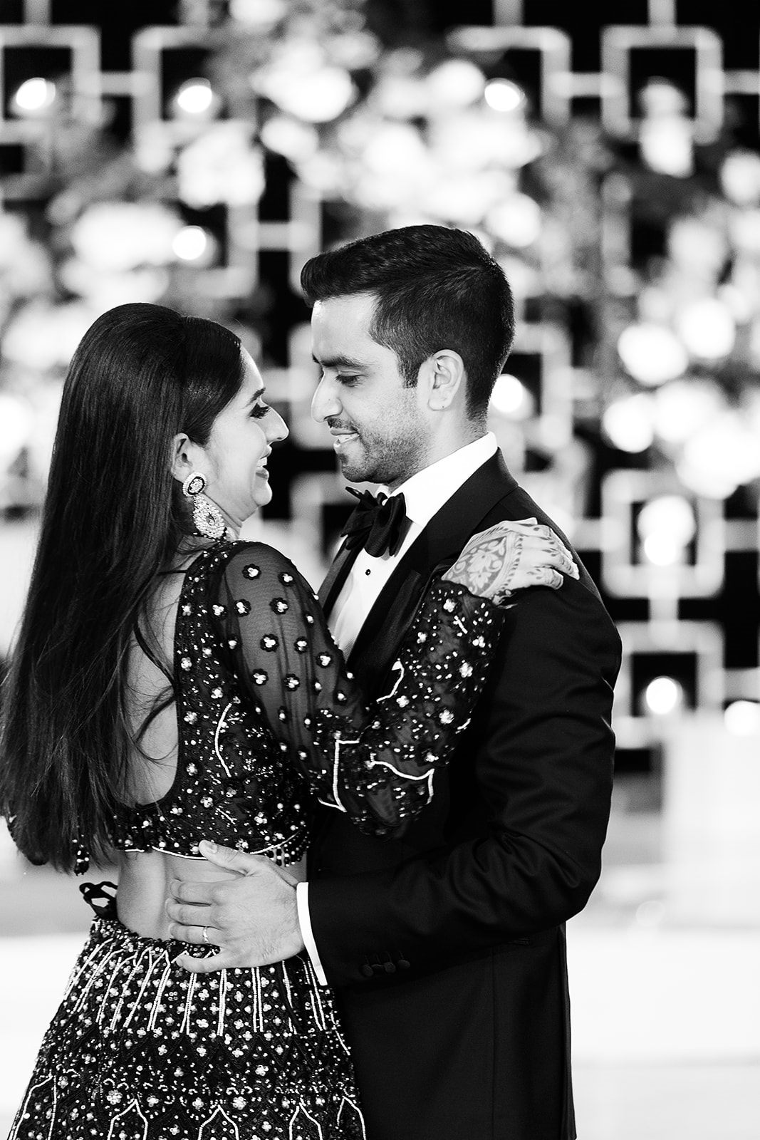 The first dance, in black and white
