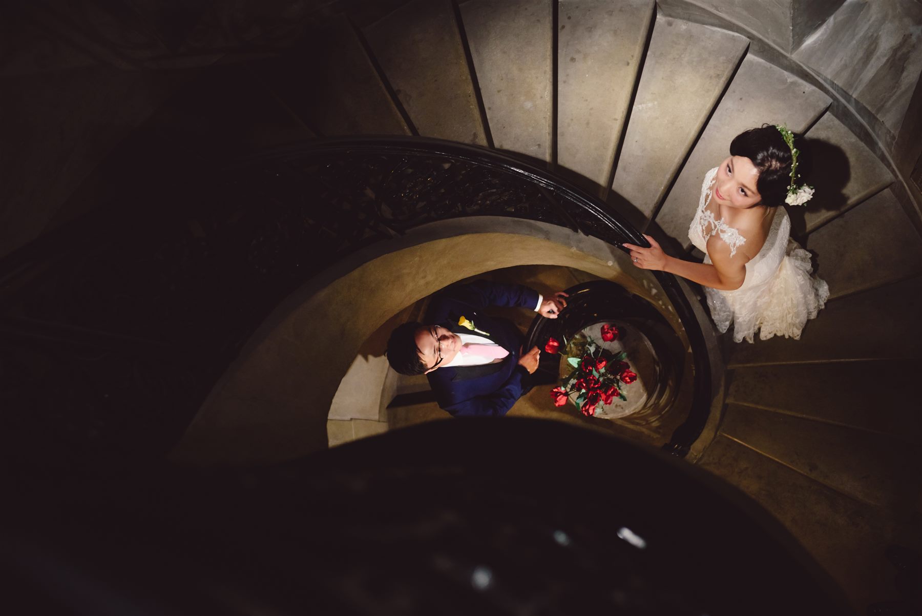Down the spiral stair