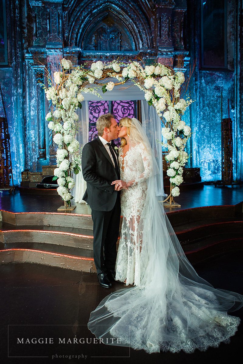 The first kiss beneath the chuppah