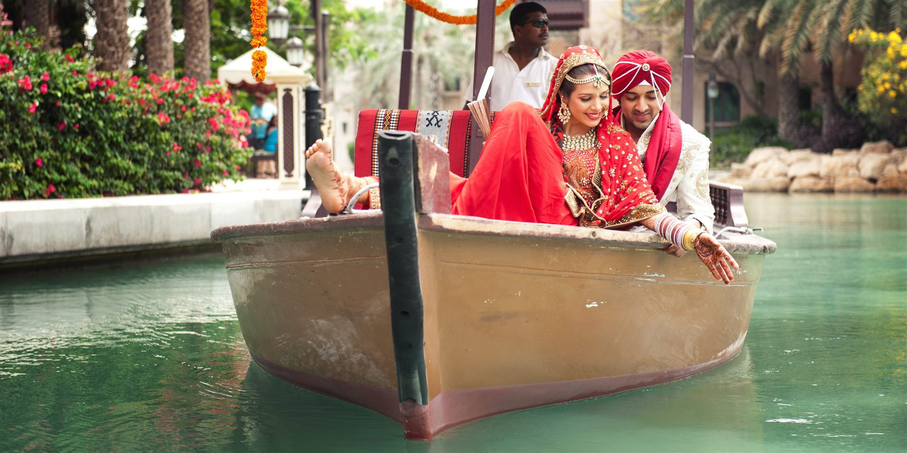 By abra through the waterways of Madinat Jumeirah