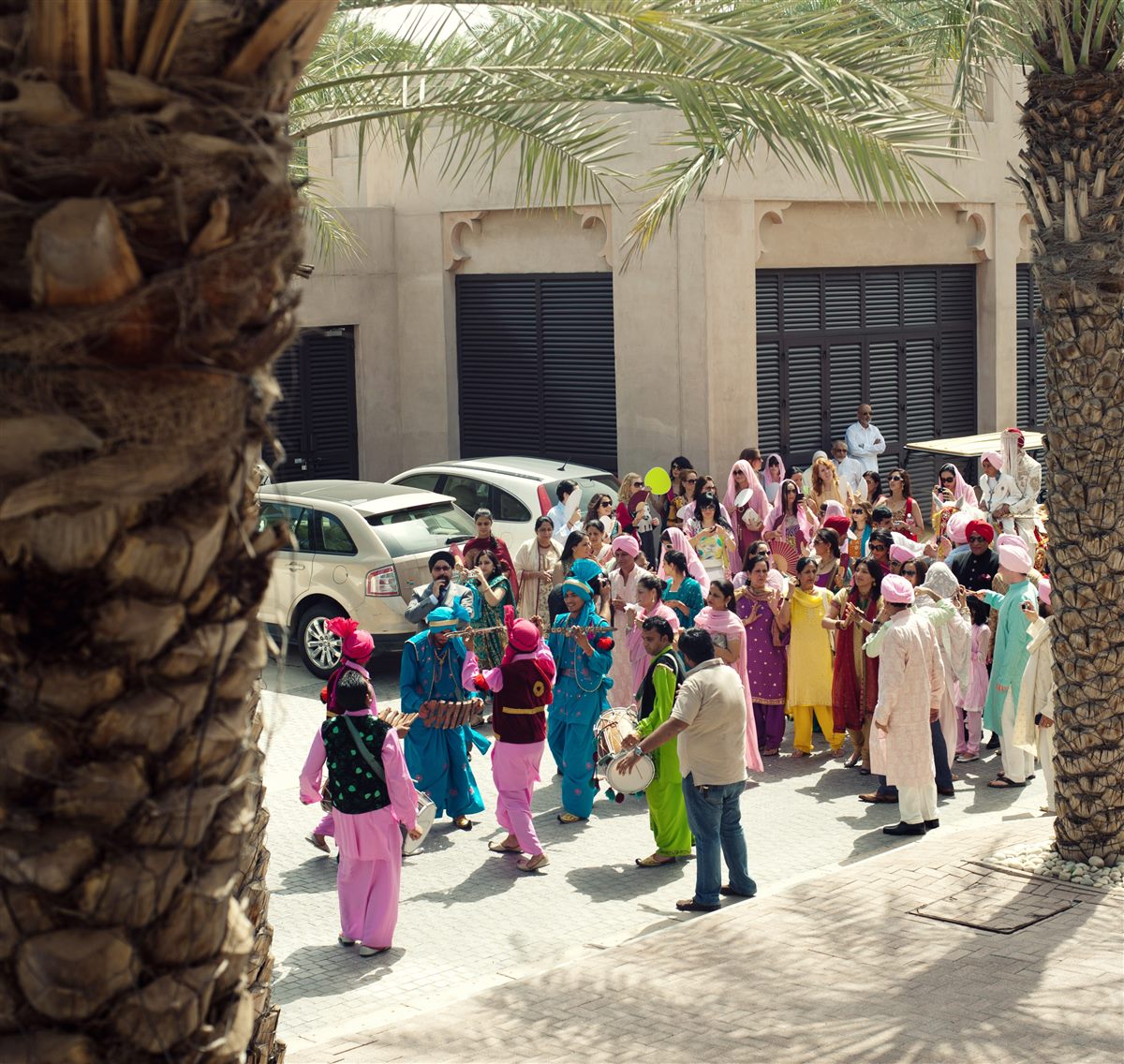 The procession through the palms